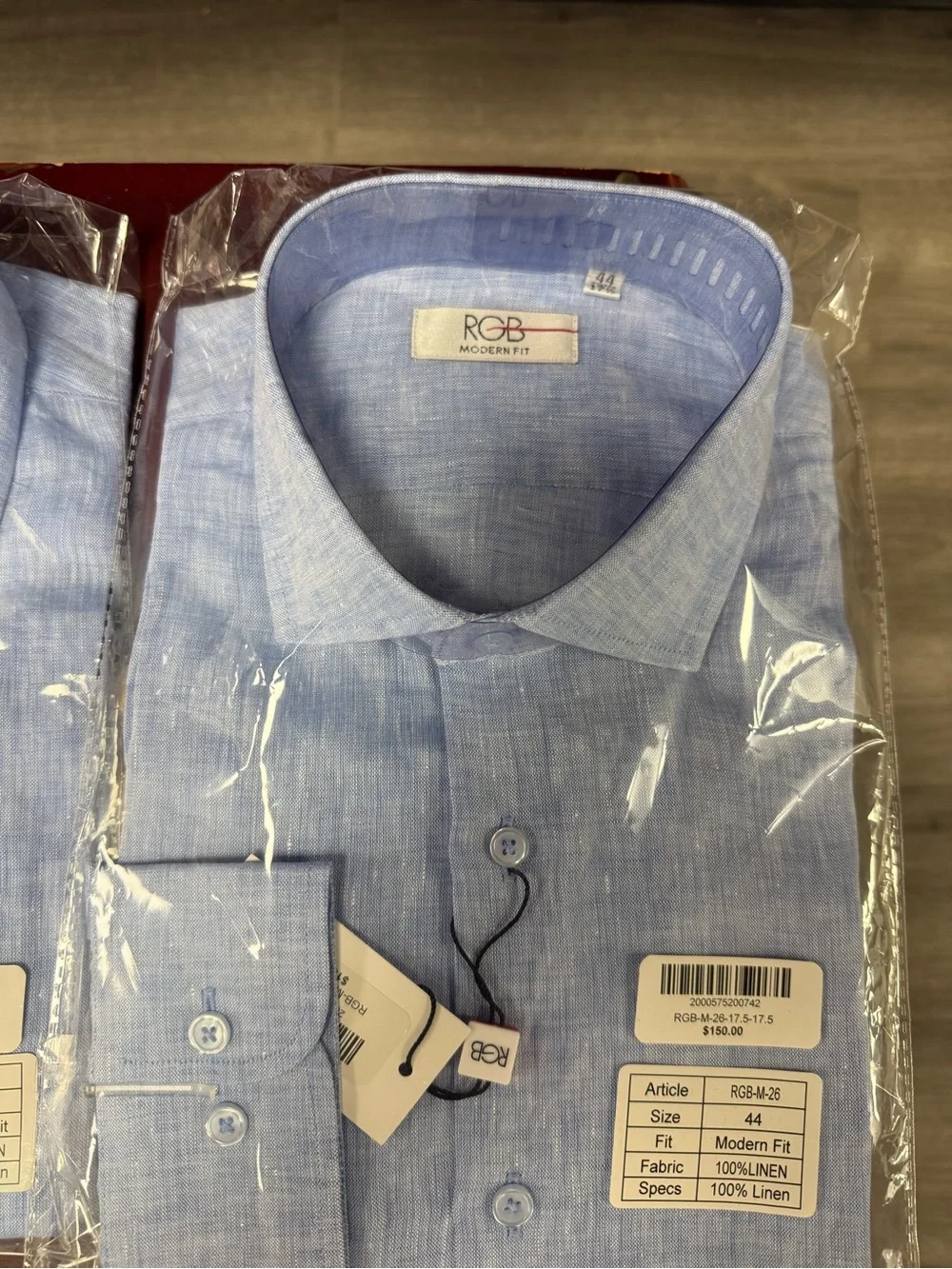 Gianni Bini Sky Blue Linen Dress Shirt - Modern Fit